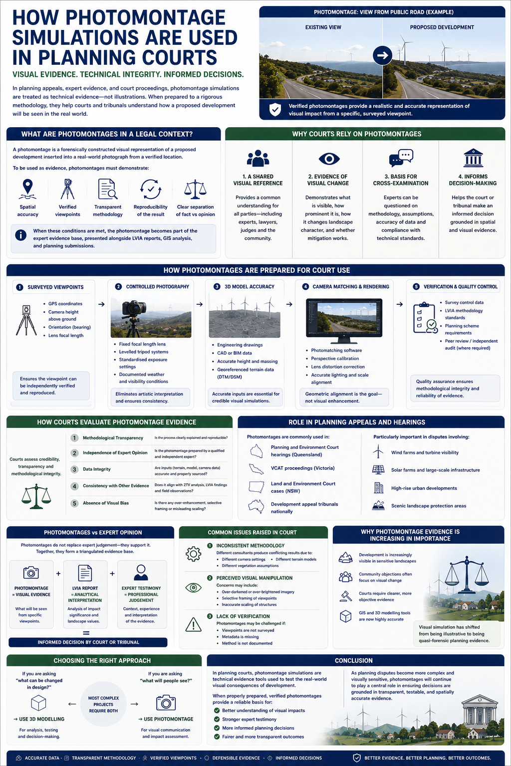 How photomontage simulations are used in planning courts
